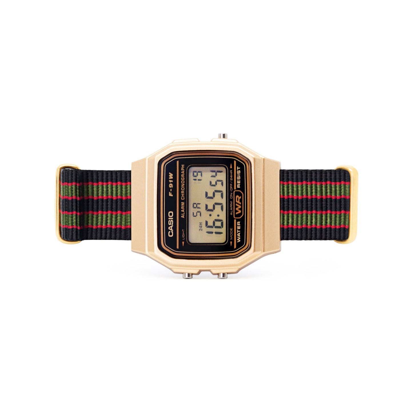 Bond Watch Strap with Brushed Gold Hardware - 18mm