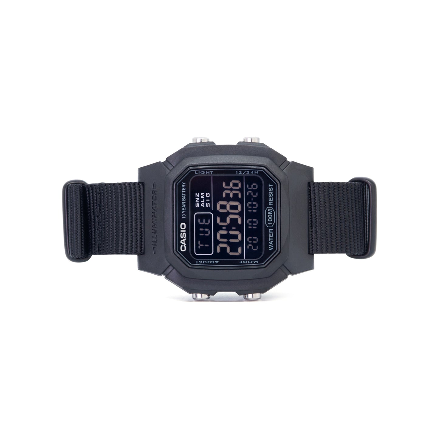 Black Watch Strap with Black Hardware - 18mm