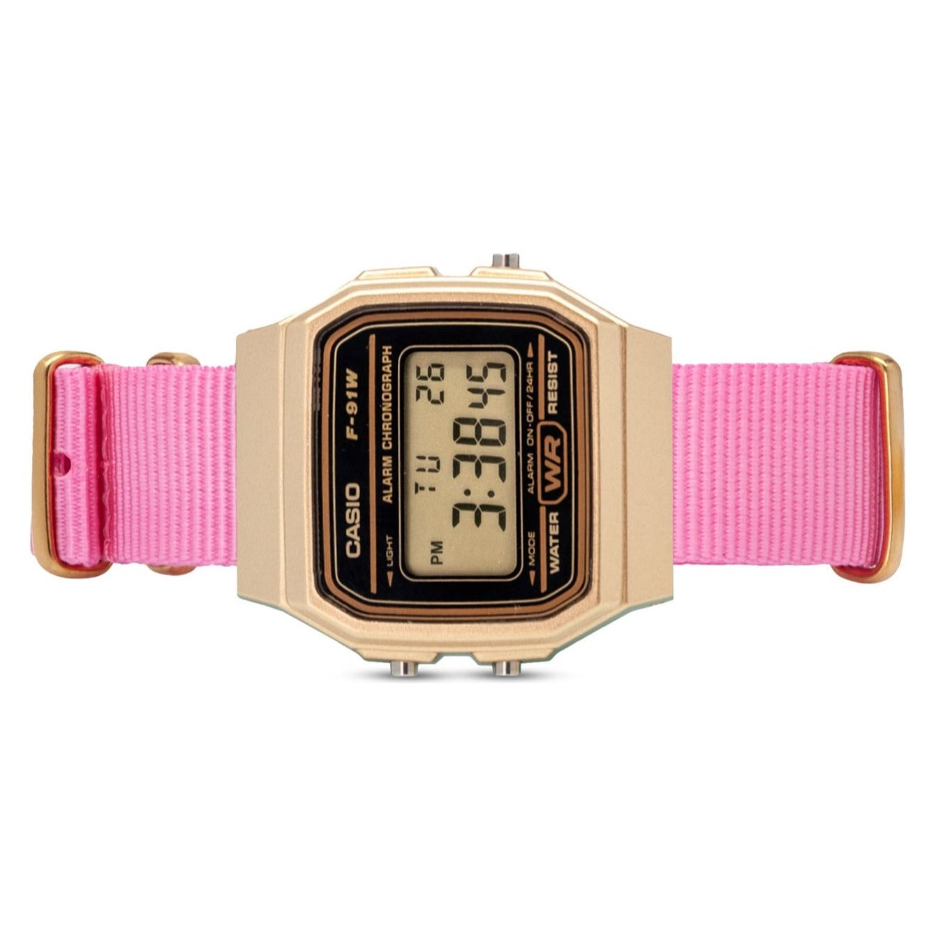 Custom Gold f91W on Pink Strap