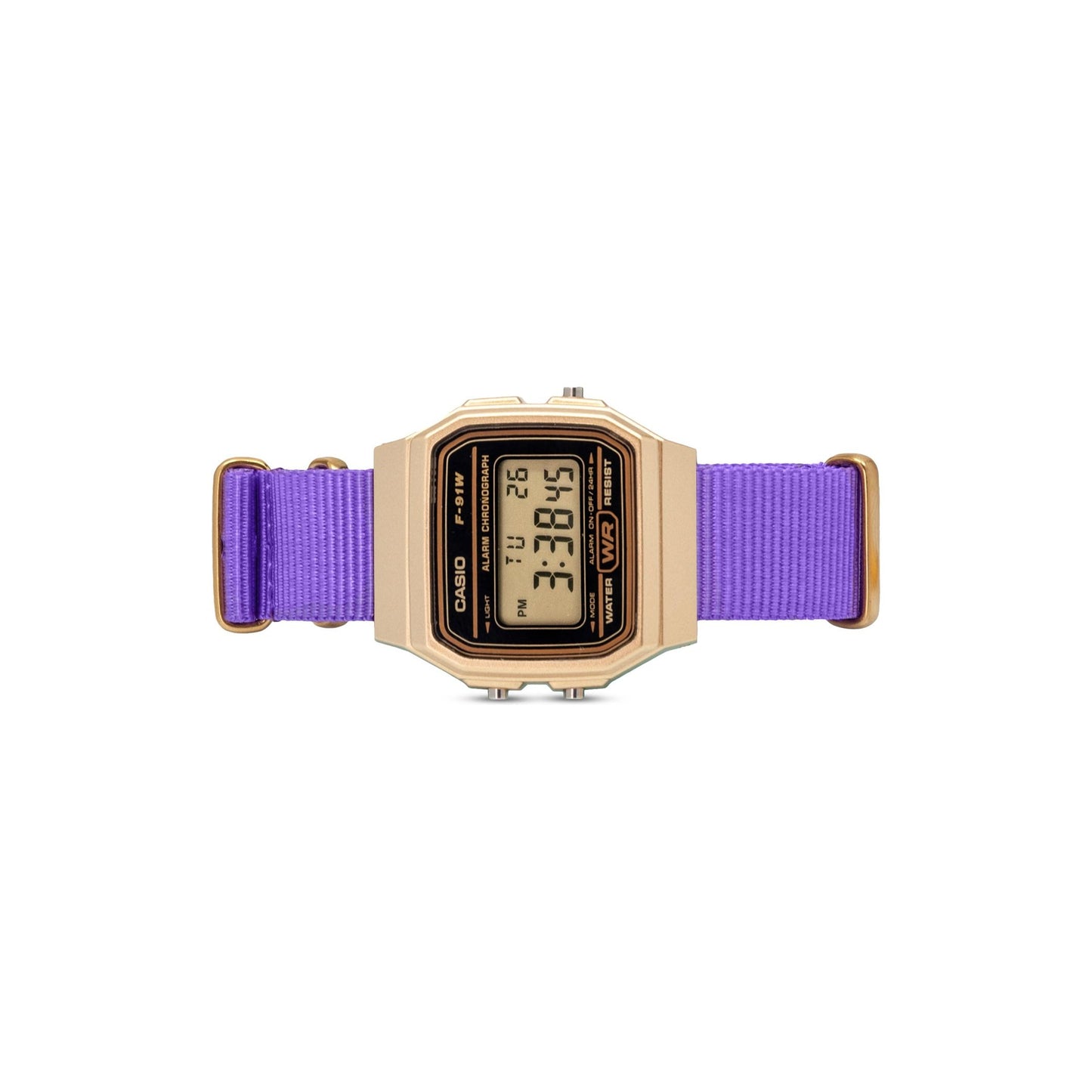 Pastel Purple Watch Strap with Brushed Gold Hardware - 18mm