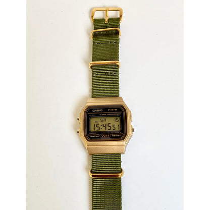 Custom Gold f91W on Green Strap