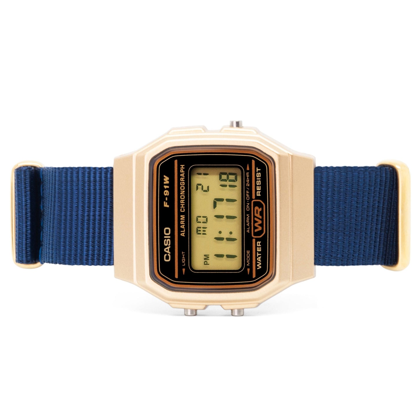 Custom Gold f91W on Blue Strap