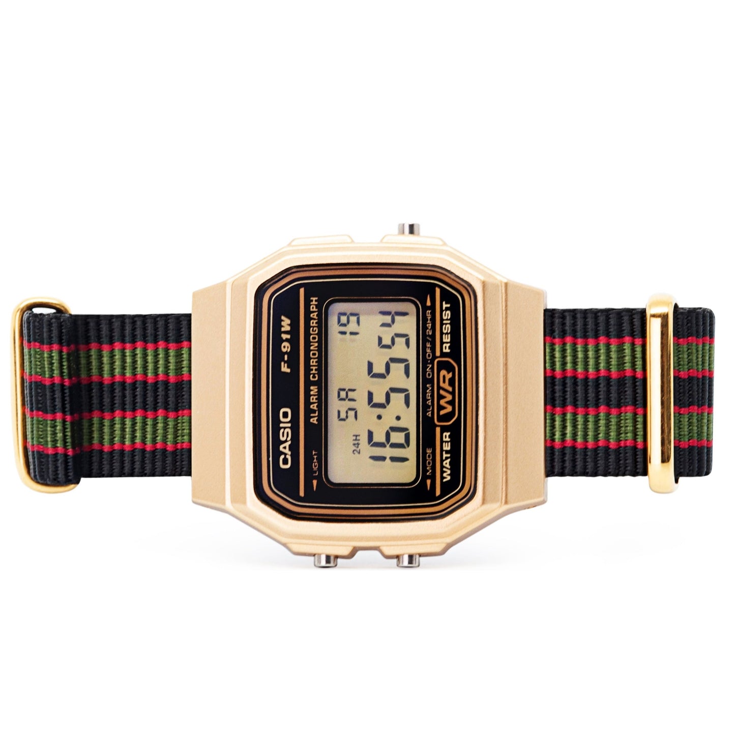 Gold Casio f91W with Classic Bond Strap